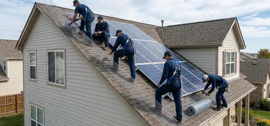 Pigeon Wire for Solar Panels in Eugene